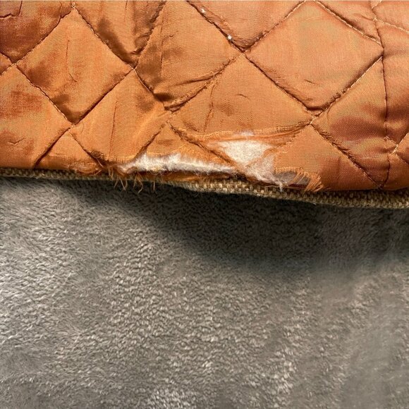 Vintage 70s Campus Tweed Wool USA Made Mid Length Heavy Insulated Overcoat 42 - Picture 9 of 14